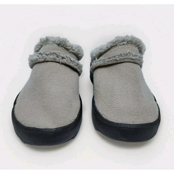 Oofos OOcoozie Mule Gray Slip On Shoe Slipper Women’s Size 10.5 Faux Fur Lined - Picture 2 of 9